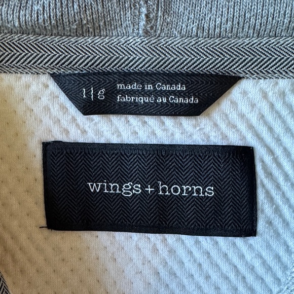 Wings + Horns Other - Wings + Horns Black Full Zip Hoodie